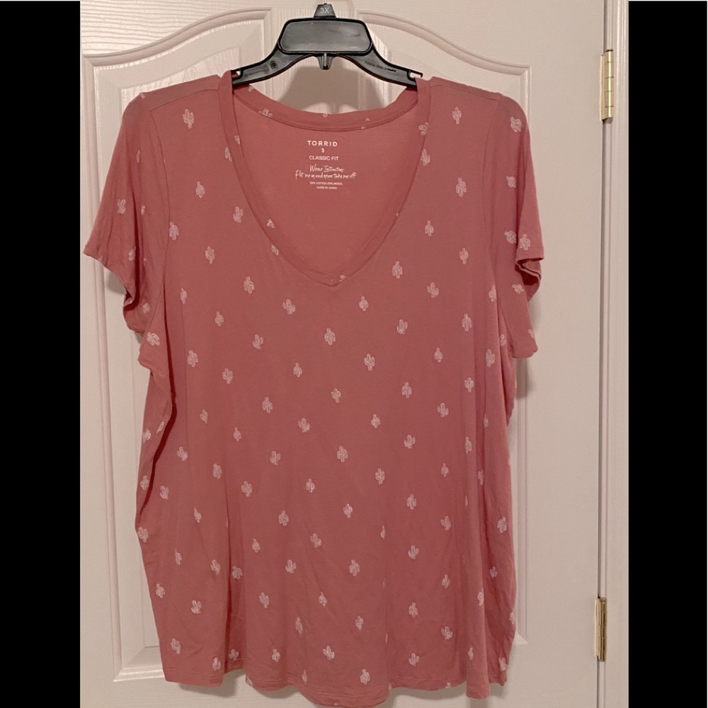 Torrid Classic Fit T-Shirt with Cactus pattern